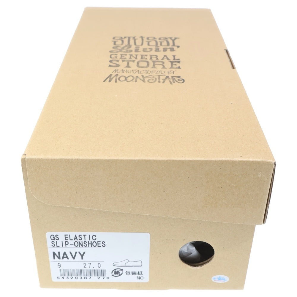 STUSSY(ステューシー) ×moonstar SLIP-ONSHOES ムーンスター スリップオンシューズ ネイビー