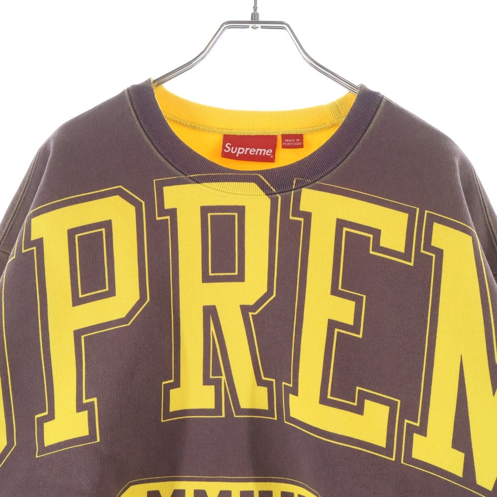 SUPREME(シュプリーム) 20AW Overprint Crewneck Sweatshirt カレッジロゴ オーバープリント クルーネックスウェット ボルドー