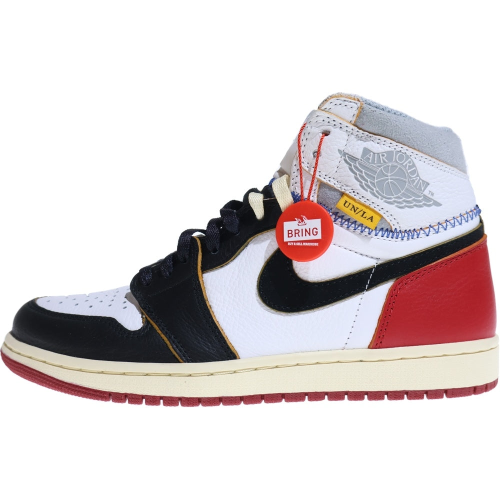 NIKE(ナイキ) ×UNION AIR JORDAN 1 RETRO HI NRG ユニオン エアジョーダン1 レトロ ハイカットスニーカー ホワイト/レッド US8/26.0cm BV1300-106