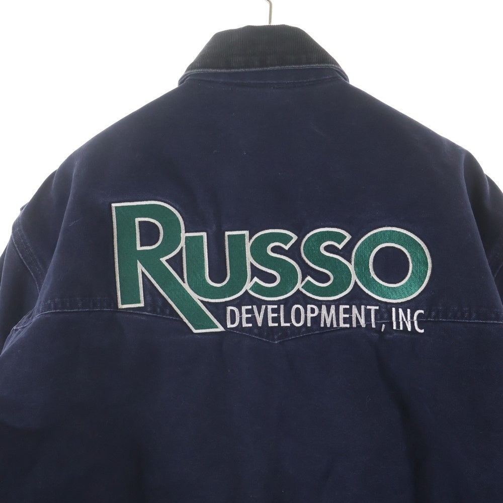 CARHARTT(カーハート) 00s サンタフェ バック企業ワッペン RUSSO DEVELOPMENT キルティングライニング J14 MDT L-R ダックジャケット ネイビー