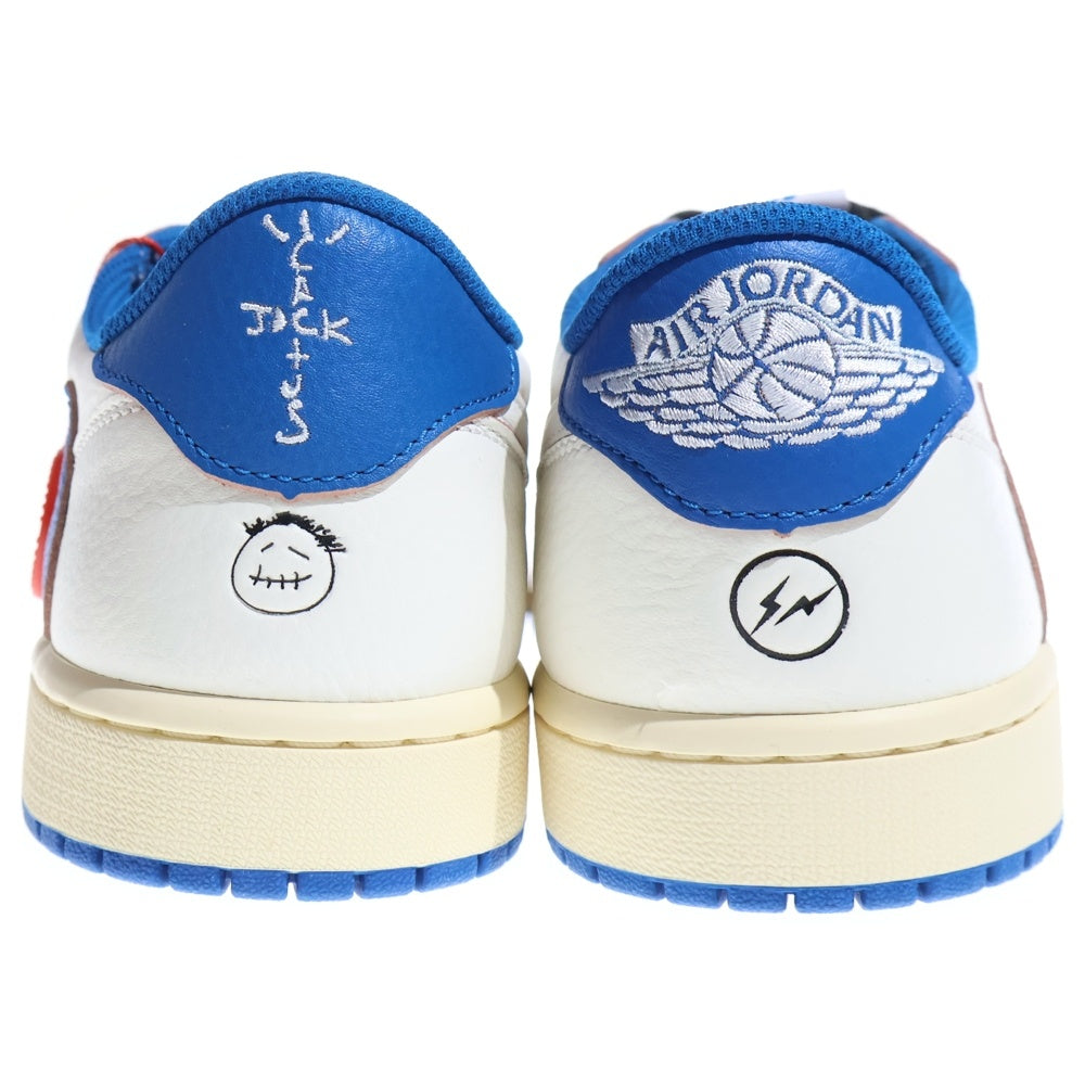 NIKE(ナイキ) ×Travis Scott×fragment design Air Jordan 1 Low OG Sail/Military Blue トラヴィススコット フラグメントデザイン エアジョーダン1 27.5cm DM7866-104