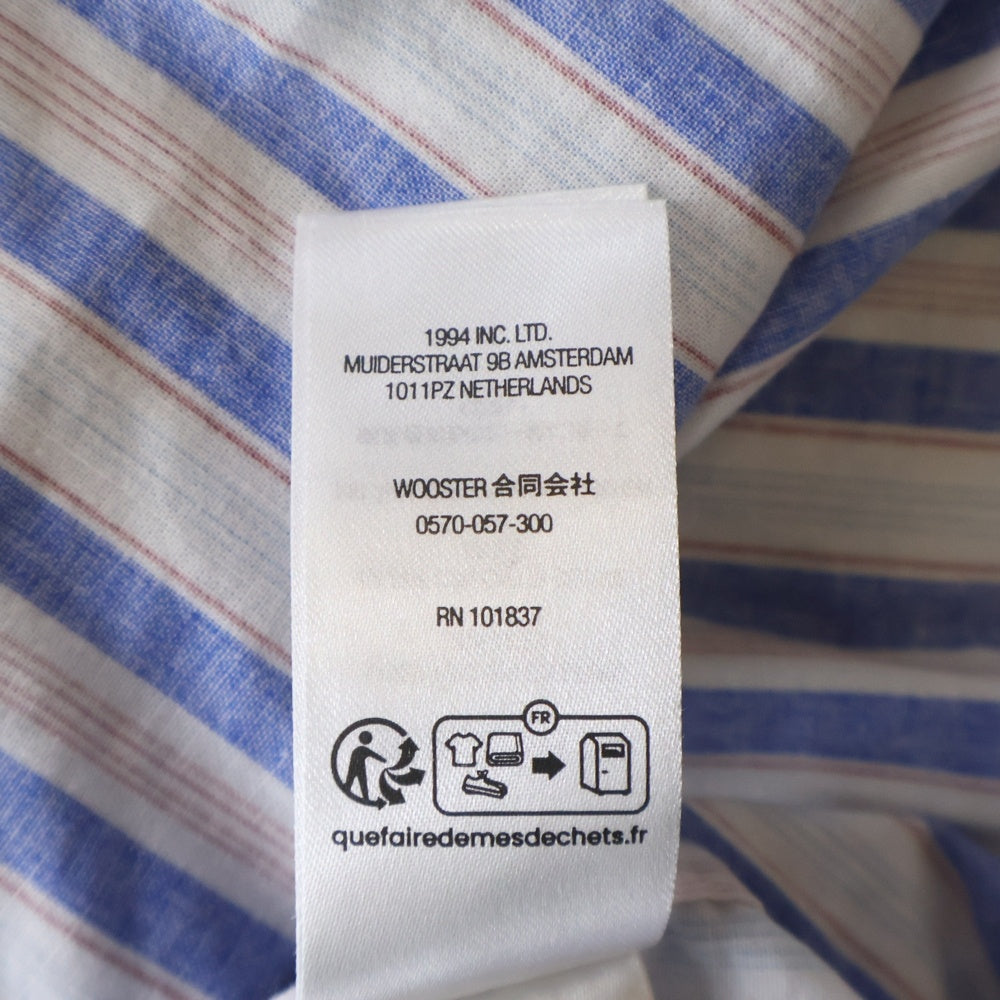 SUPREME(シュプリーム) 24SS Loose Fit Multi Stripe S/S Shirt ルーズフィットマルチストライプシャツ 半袖シャツ ストライプ ブルー