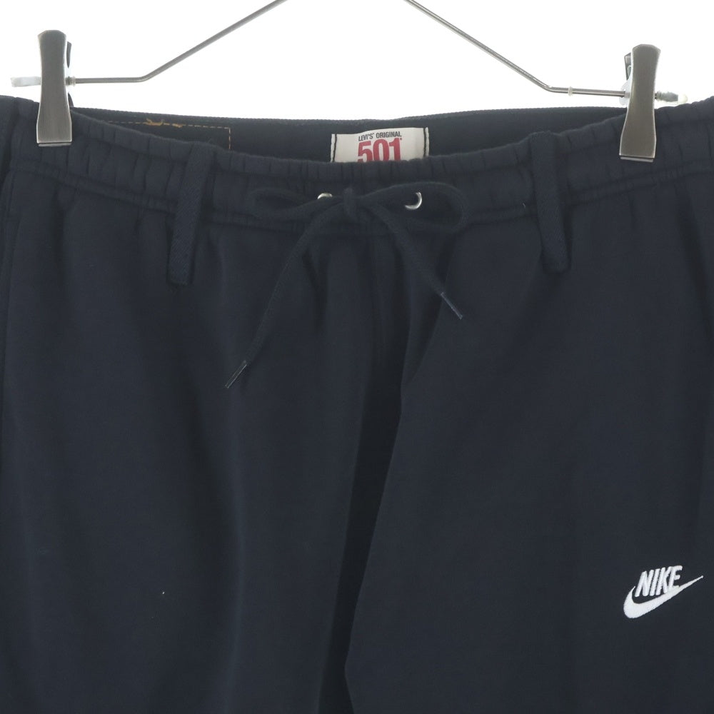 BLESS(ブレス) ×LEVI'S 3099 over jogging jeans リーバイス NIKE スウェット デニム 再構築 ドローコード ベルトフープ ワイドデニム ブラック