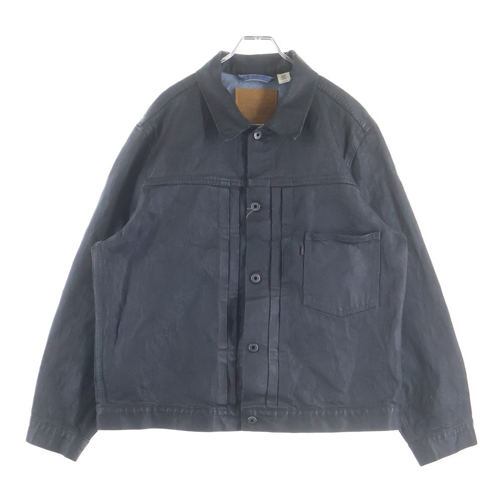 Levi's(リーバイス) 26SS ×BIOTOP ビオトープ TYPE 1 TRUCKER BLACK COATING 1st ファースト シンチバック コーティング Gジャン ブラック