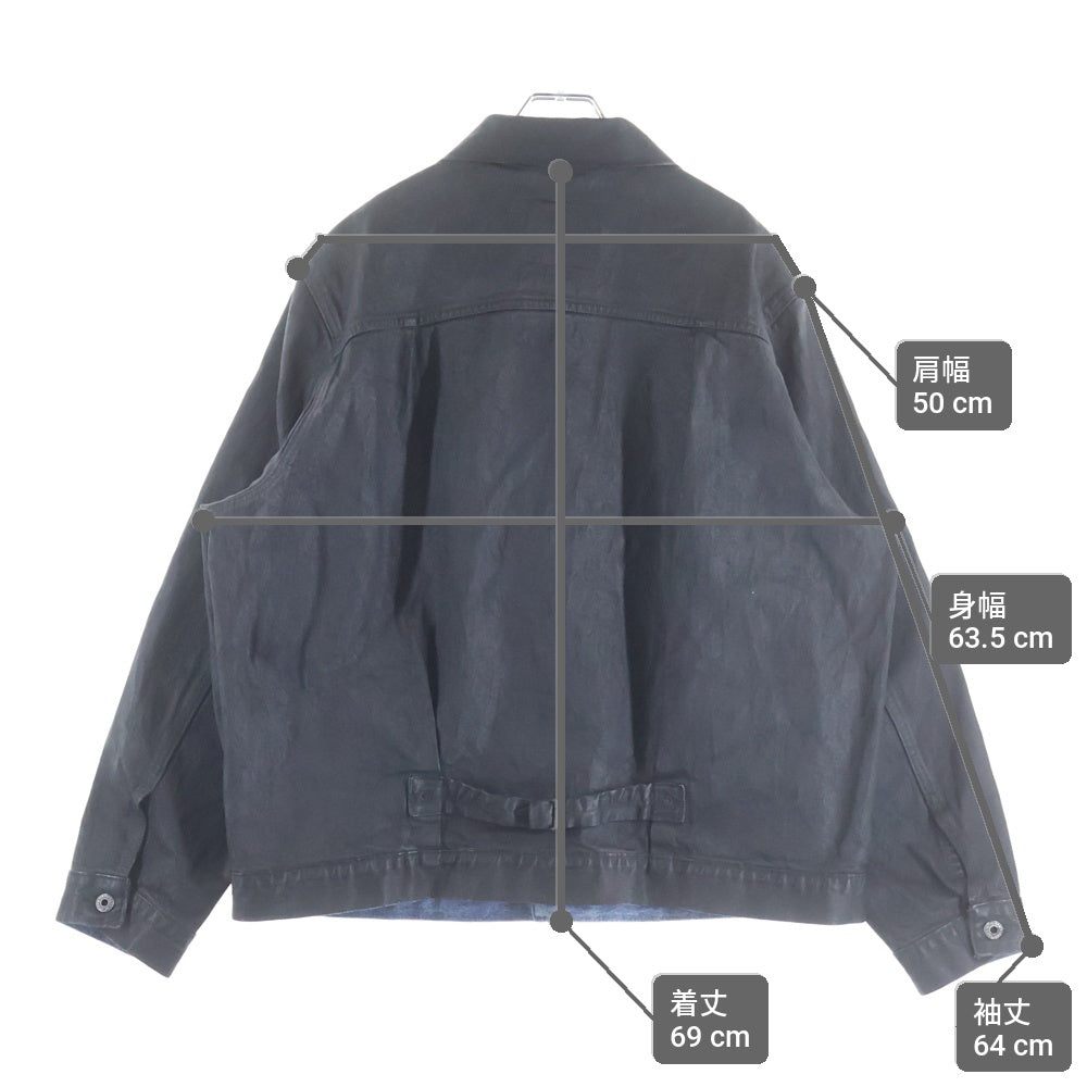 Levi's(リーバイス) 26SS ×BIOTOP ビオトープ TYPE 1 TRUCKER BLACK COATING 1st ファースト シンチバック コーティング Gジャン ブラック