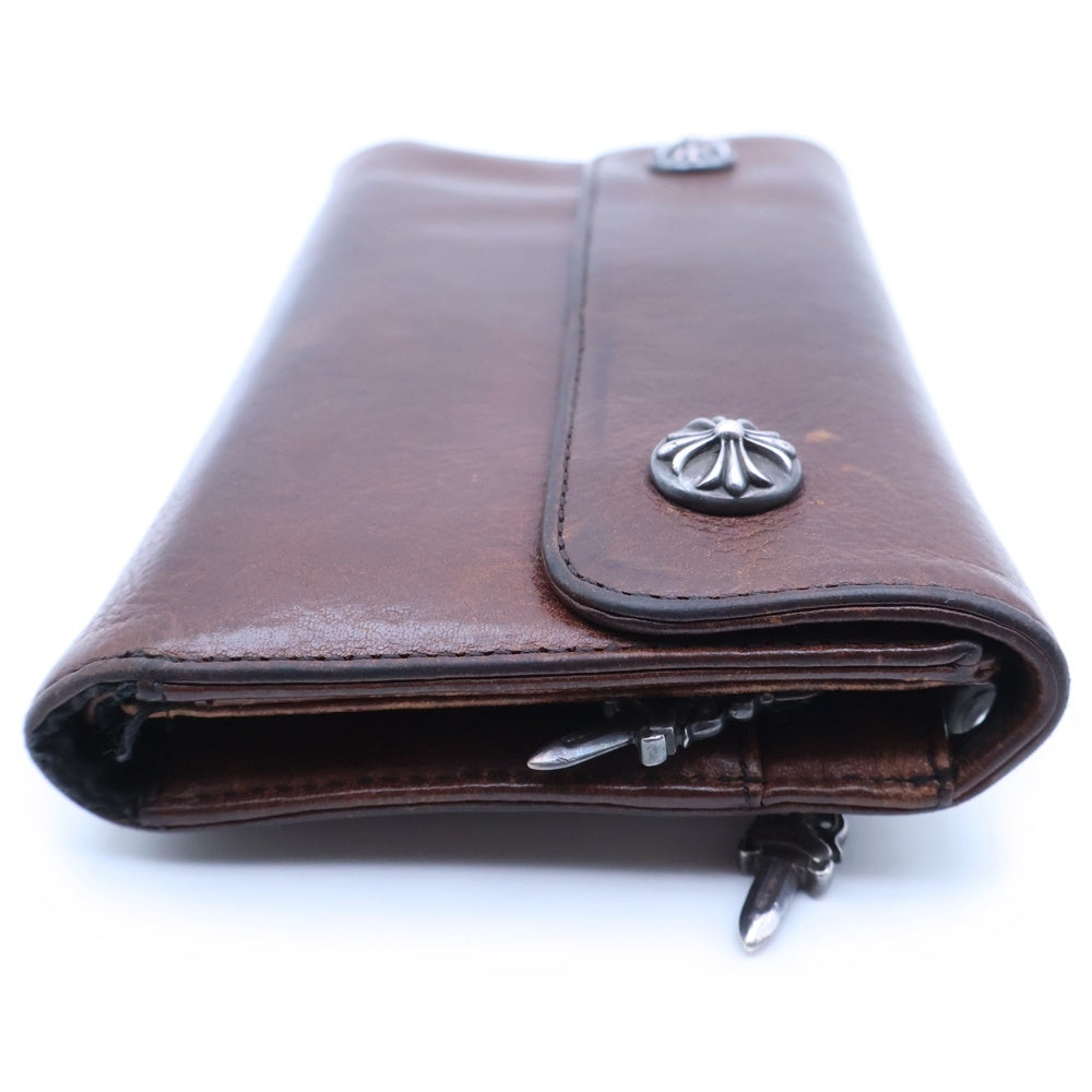 CHROME HEARTS(クロムハーツ) WAVE ウェーブ レザーウォレット 財布 ブラウン BCA375