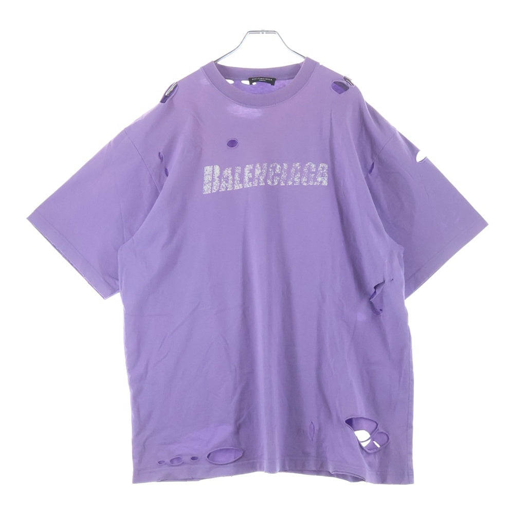 BALENCIAGA(バレンシアガ) 22SS デストロイ加工 クルーネックT BALENCIAGA(バレンシアガ) 22SS デストロイ加工 クルーネックT