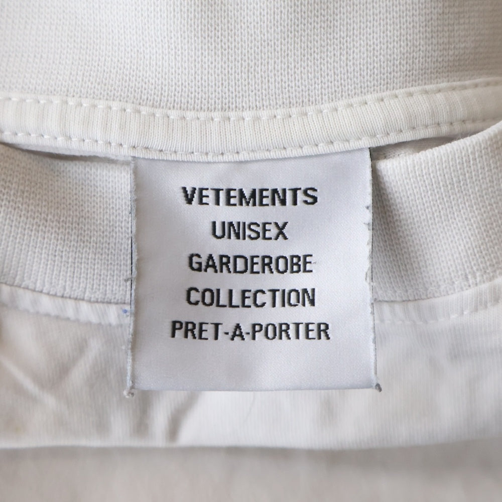 VETEMENTS(ヴェトモン) 21AW ICONIC VETEMENTS LOGO クルーネック Tシャツ UA52TR240W ホワイト