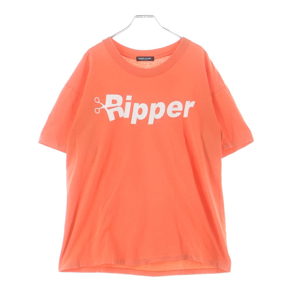 UNDERCOVER(アンダーカバー) 90s 初期 裾袖シングル RIPPER クルーネックTシャツ オレンジ
