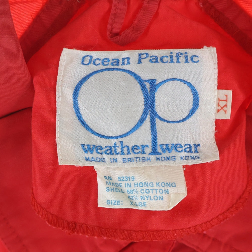 VINTAGE(ヴィンテージ) オールド 90s OP Ocean Pacific ラグラン 3ライン ジャケット レッド