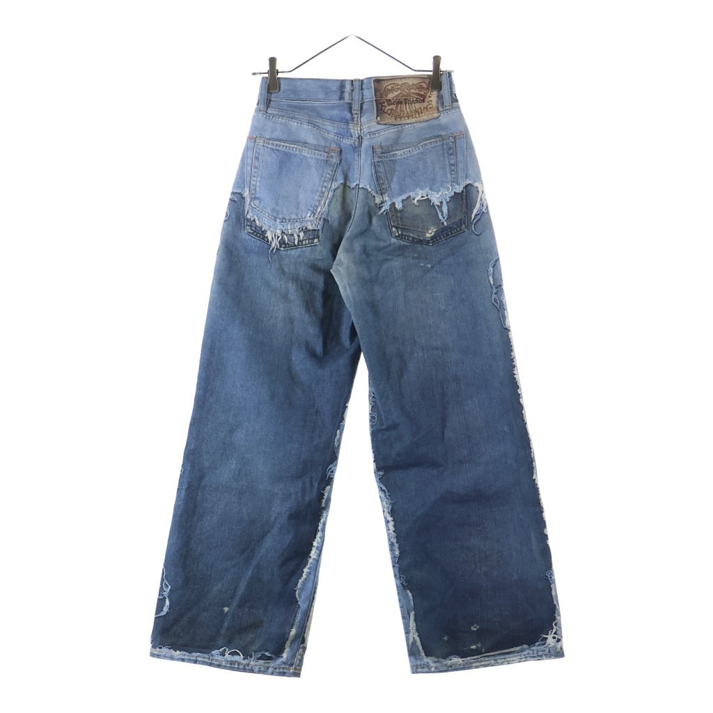 Acne Studios(アクネ ストゥディオズ) 1981 U TLO SKELETON DENIM トロンプルイユ 転写プリント ストレートデニムパンツ CK0140 インディゴ