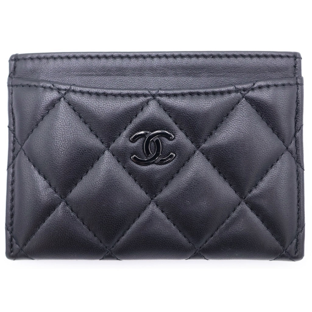 CHANEL(シャネル) マトラッセ ラムスキンカードケース AP0213 ブラック レディース