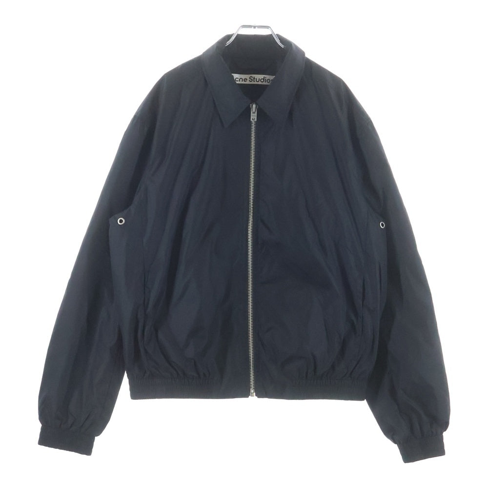 Acne Studios(アクネ ストゥディオズ) バックロゴプリント ジップアップ テクニカルナイロンジャケット B90866 ブラック