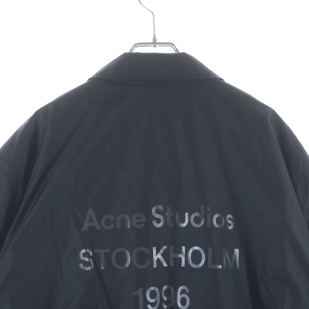 Acne Studios(アクネ ストゥディオズ) バックロゴプリント ジップアップ テクニカルナイロンジャケット B90866 ブラック