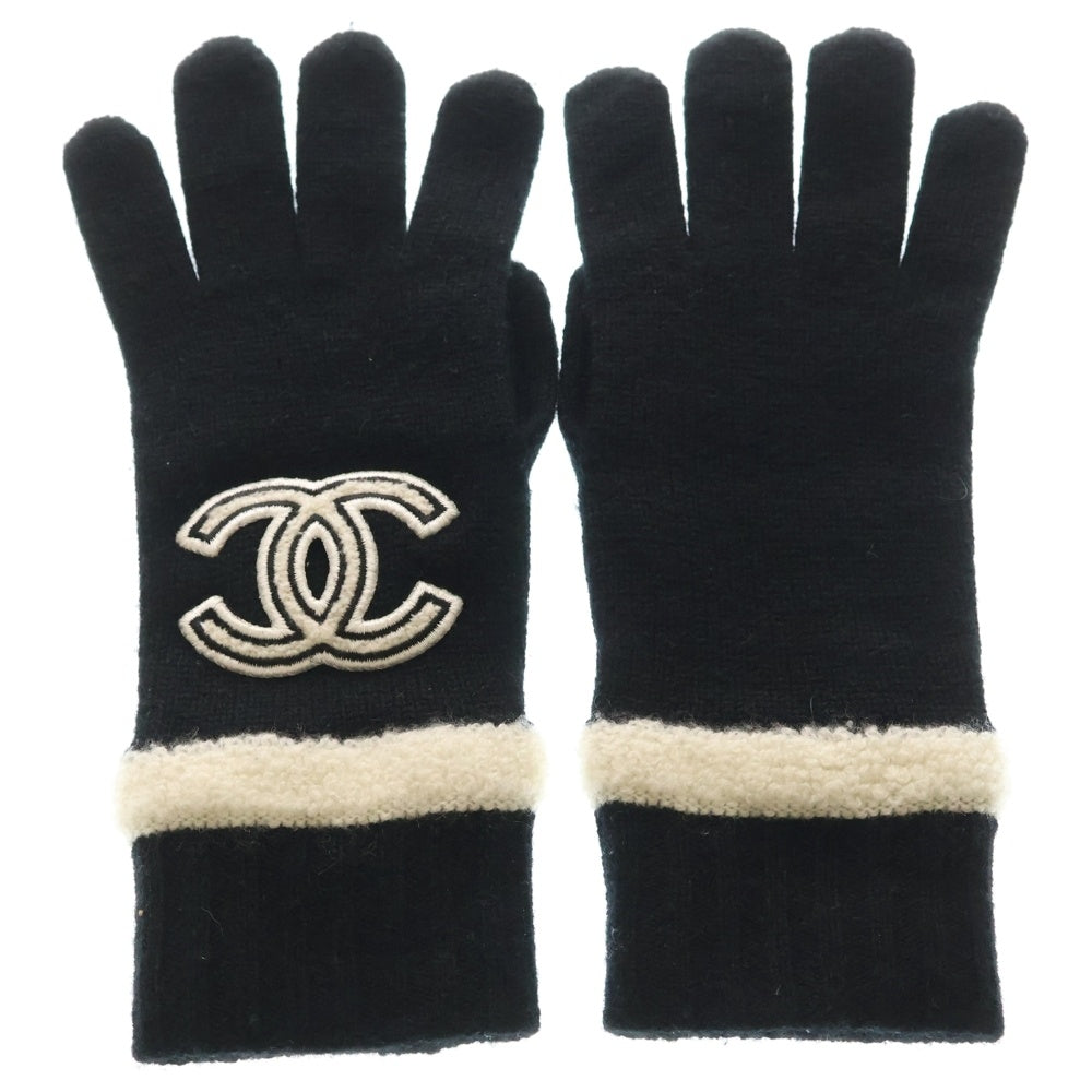 CHANEL(シャネル) ココマーク カシミア グローブ 手袋 ブラック レディース