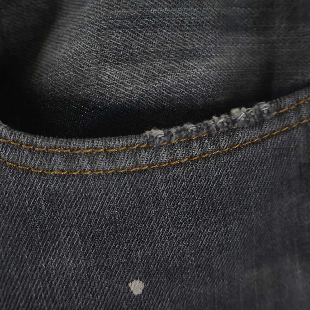 ACNE STUDIOS Bla Konst(アクネストゥディオズ ブロコンスト) 2021M Black Trafalgar ペイント加工 ユーズド加工 B00393 デニムパンツ ブラック