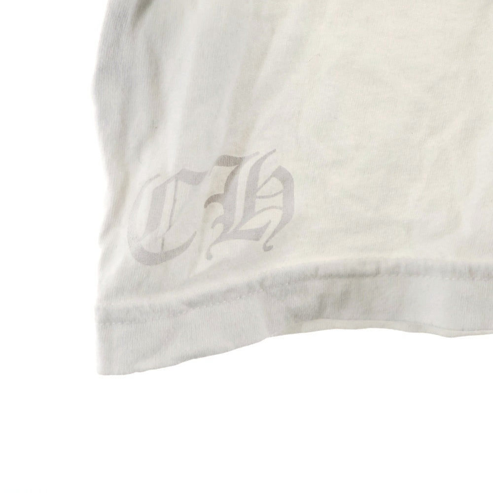 CHROME HEARTS(クロムハーツ) Back Grad Circle Logo L/S Tee バックグラデーションサークルロゴ 袖フローラル 408129112-731 ロングスリーブカットソー ホワイト