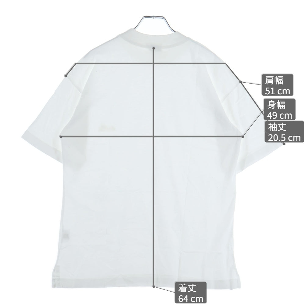 HERMES(エルメス) 胸ロゴ クルーネックTシャツ ホワイト
