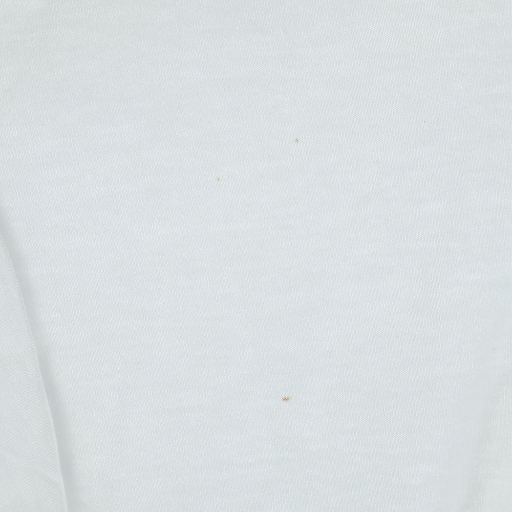 HERMES(エルメス) 胸ロゴ クルーネックTシャツ ホワイト