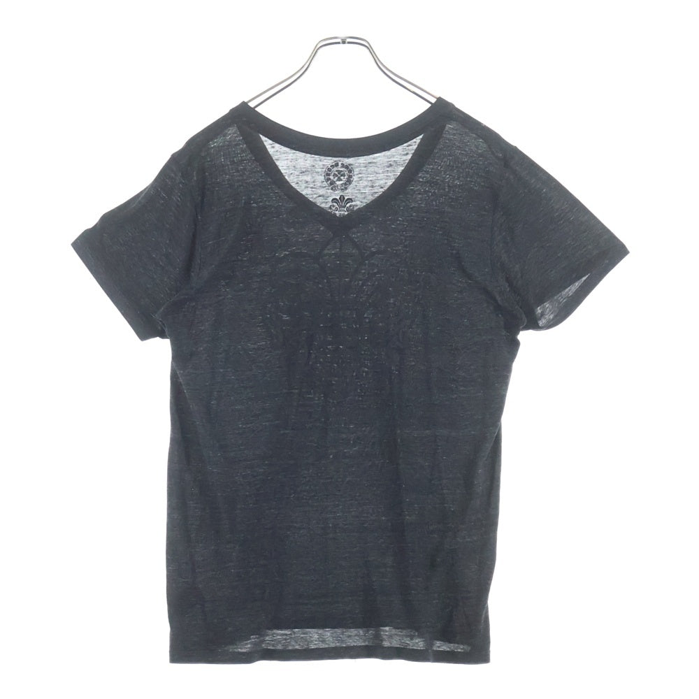 CHROME HEARTS(クロムハーツ) ヘザーグレー 霜降り ダガーラベル クルーネックTシャツ グレー