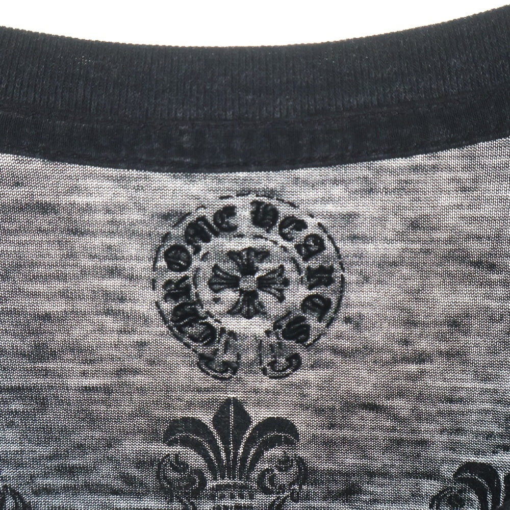 CHROME HEARTS(クロムハーツ) ヘザーグレー 霜降り ダガーラベル クルーネックTシャツ グレー