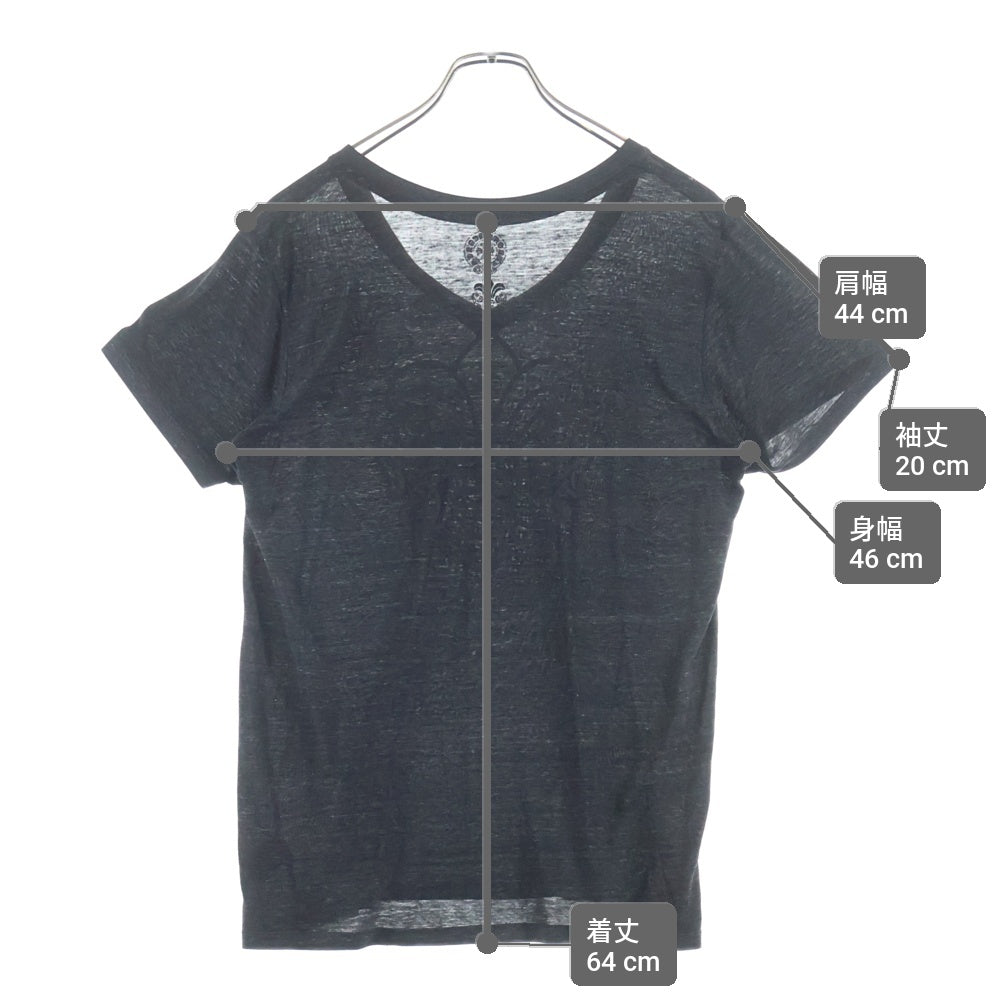 CHROME HEARTS(クロムハーツ) ヘザーグレー 霜降り ダガーラベル クルーネックTシャツ グレー