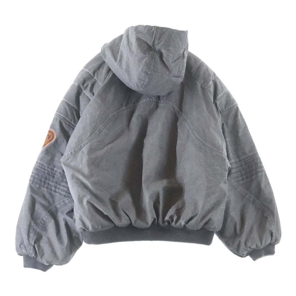 NO BRAND(ノーブランド) Huni フニ astronaut bomberジップアップ ボンバージャケット チャコールグレー