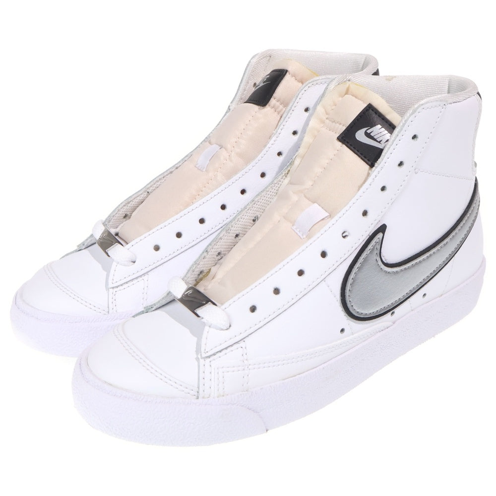 NIKE(ナイキ) BLAZER MID '77 ESS ブレザー ミッドカット ハイカットスニーカー 24.5cm DH0070 100 ホワイト
