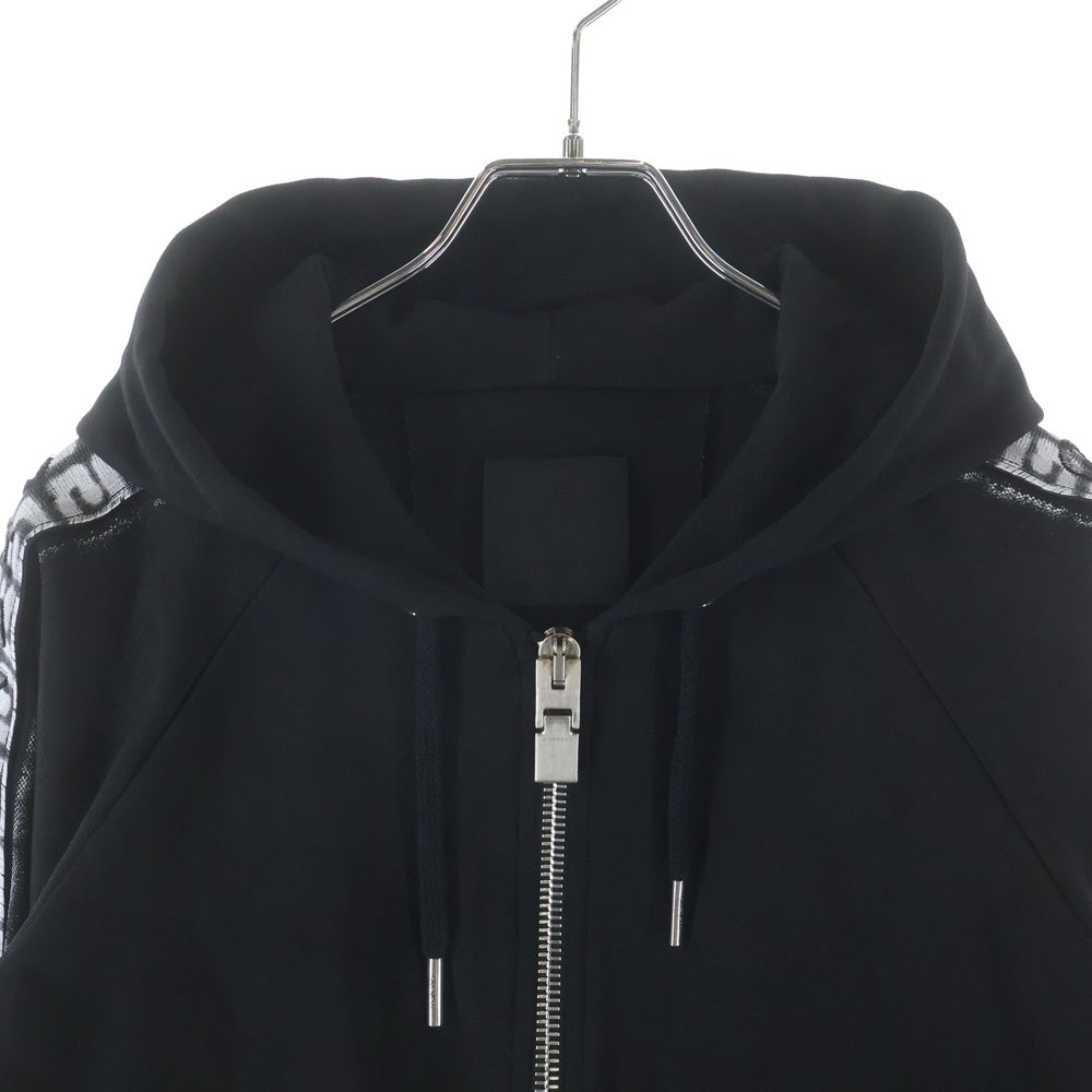 GIVENCHY(ジバンシィ) 23AW Chito 4G ロゴデザイン ジップフーディパーカー BWJ02J30RY ブラック レディース