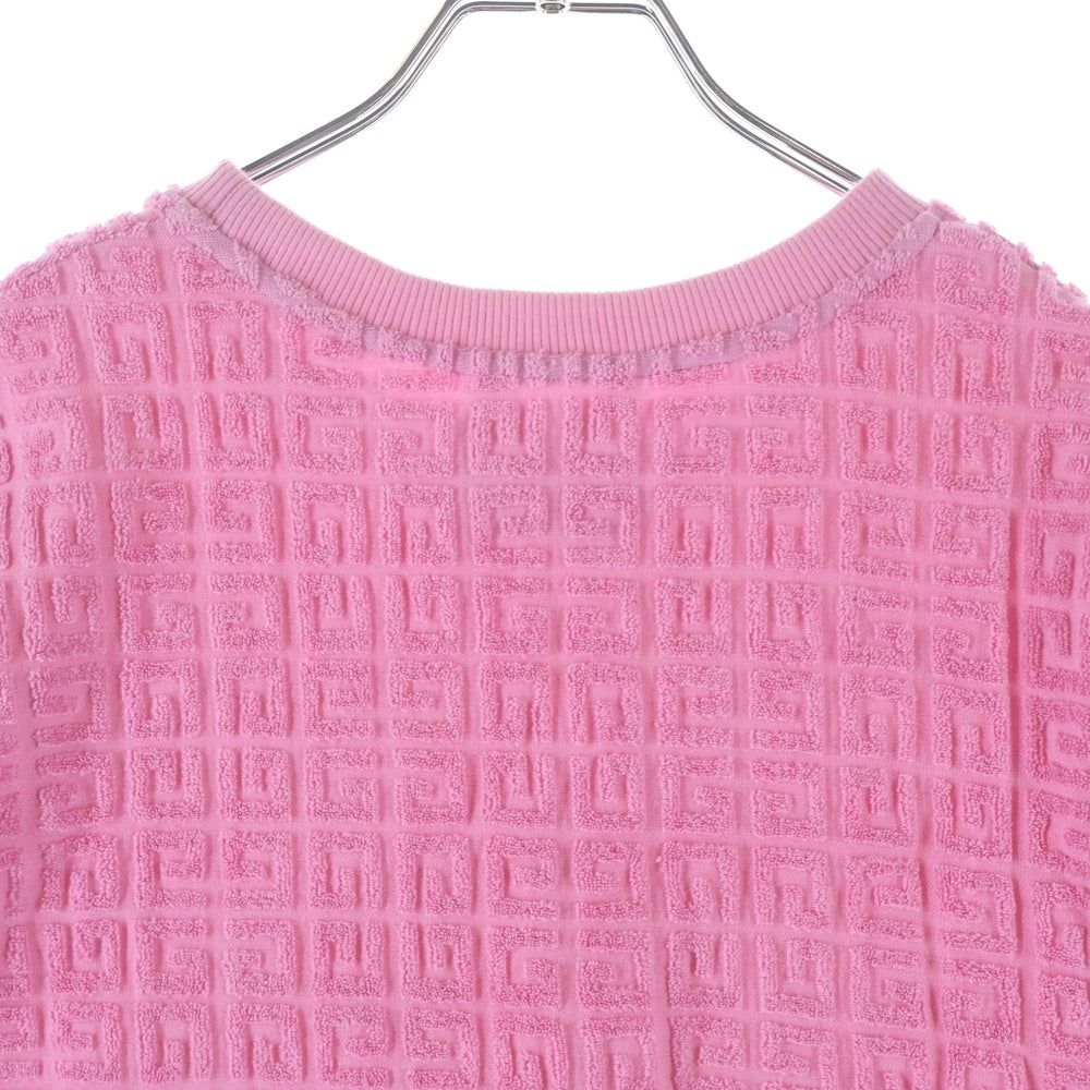 GIVENCHY(ジバンシィ) 4Gコットンタオル地 クロップドTシャツ BW70DB3103 ピンク レディース