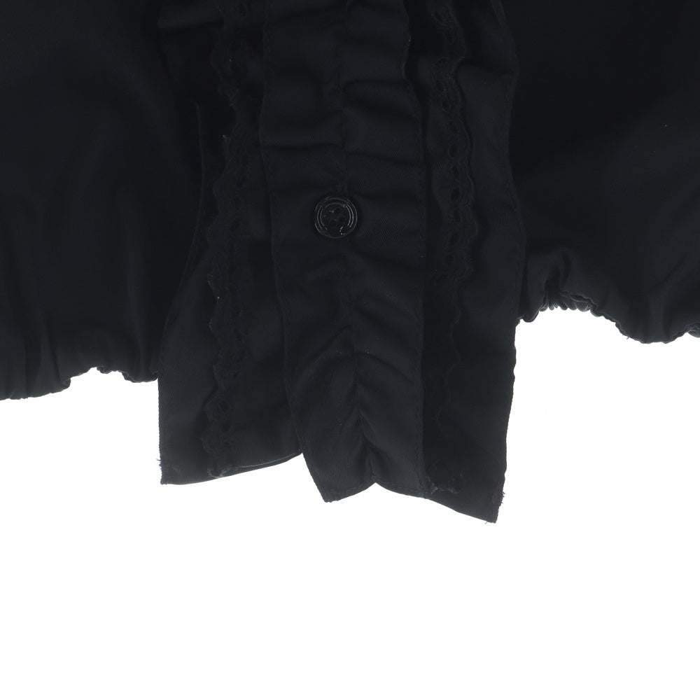 PRADA(プラダ) 22SS Re-Nylon ギャバジンノースリーブ クロップドトップナイロンシャツ 240714-1WQ8 ブラック レディース