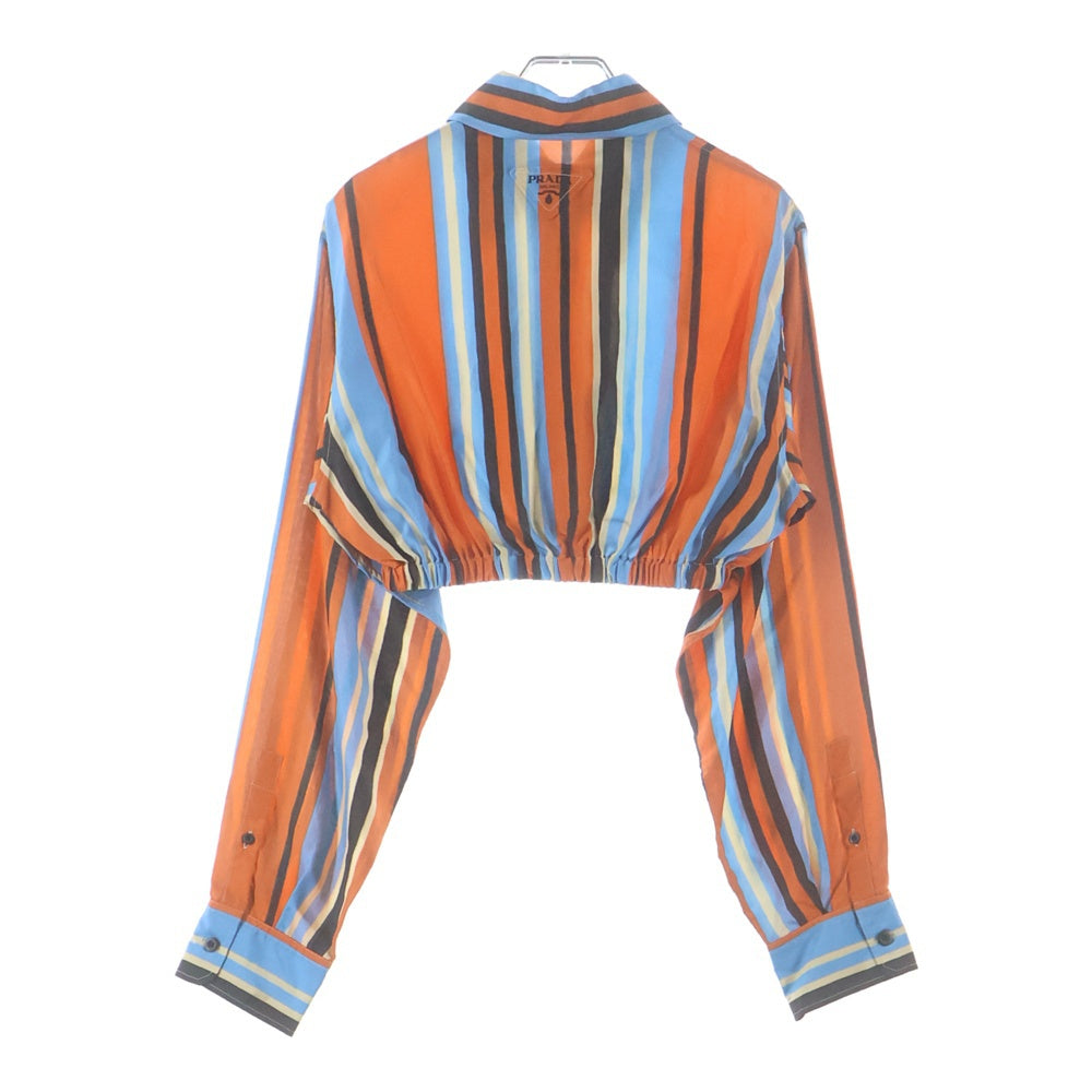 PRADA(プラダ) 21SS Cropped Stripe Blouse クロップド ストライプ ブラウス マルチカラー レディース