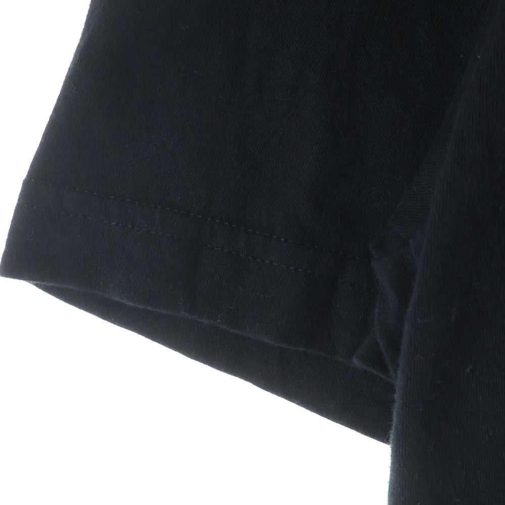 CHROME HEARTS(クロムハーツ) バックスクロールラベルプリント 胸ポケット 半袖Tシャツ カットソー ブラック