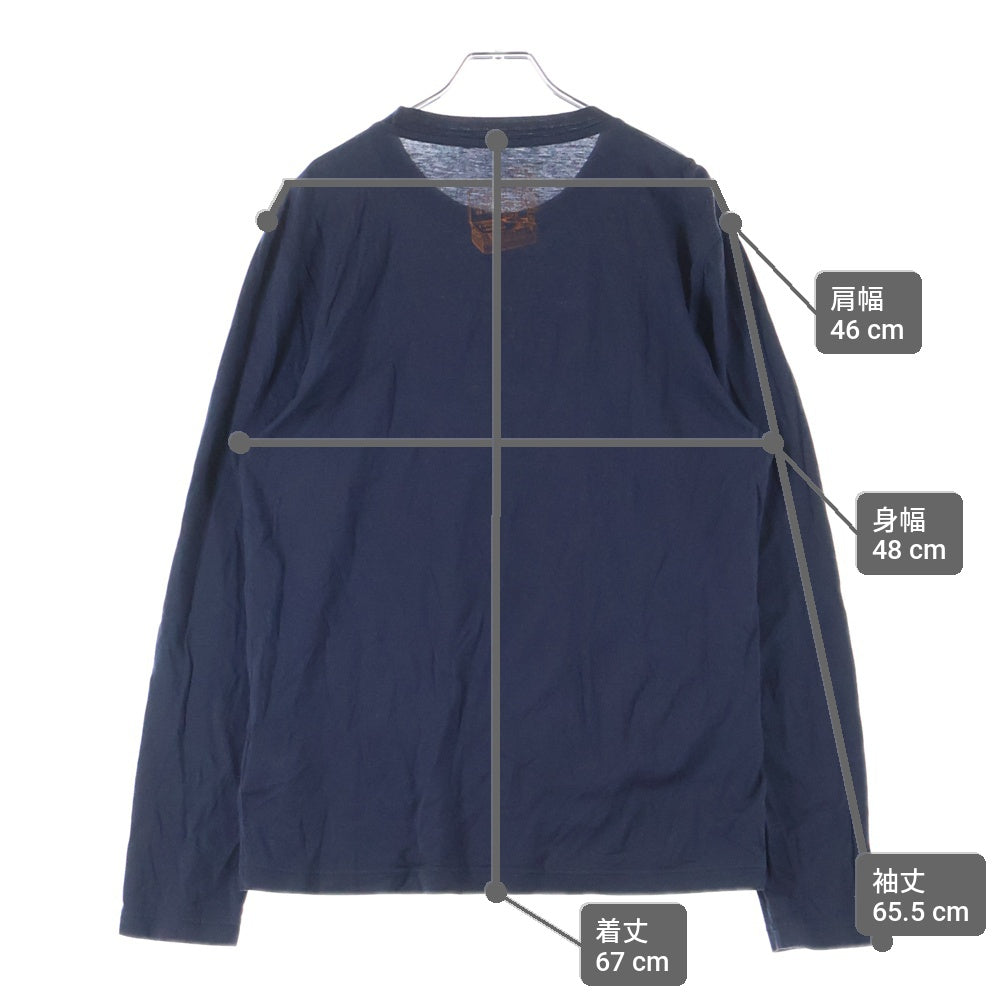 LOUIS VUITTON(ルイヴィトン) コットンシルク プリント RM142M H6Y12WJDY ロングスリーブカットソー ネイビー