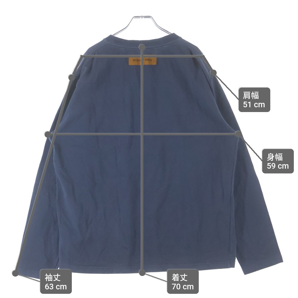 LOUIS VUITTON(ルイヴィトン) Insideout インサイドアウト RM201 JYN HIY82W バックロゴ ロングスリーブカットソー ブルー