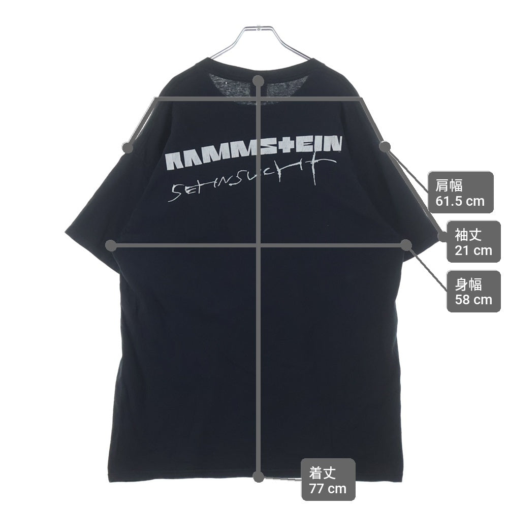 VINTAGE(ヴィンテージ) 90s Rammstein Sehnsucht ラムシュタイン ゼーンズフト DELTA 98R クルーネックTシャツ ブラック