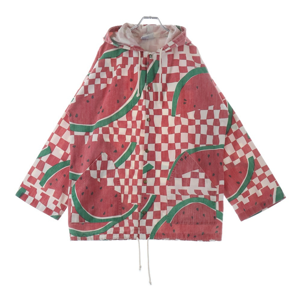VINTAGE(ヴィンテージ) 80s MICHIGAN RAG ミシガンラグ スイカ コットン フーデットジャケット レッド