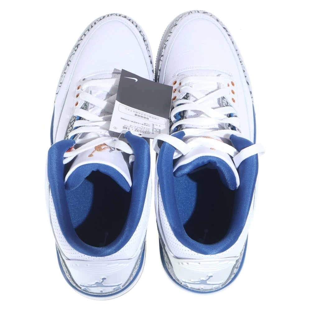 NIKE(ナイキ) AIR JORDAN 3 RETRO RACER BLUE CT8532-145 エアジョーダン3 レトロ レーサー ブルー ハイカットスニーカー US12/30cm ホワイト/ブルー