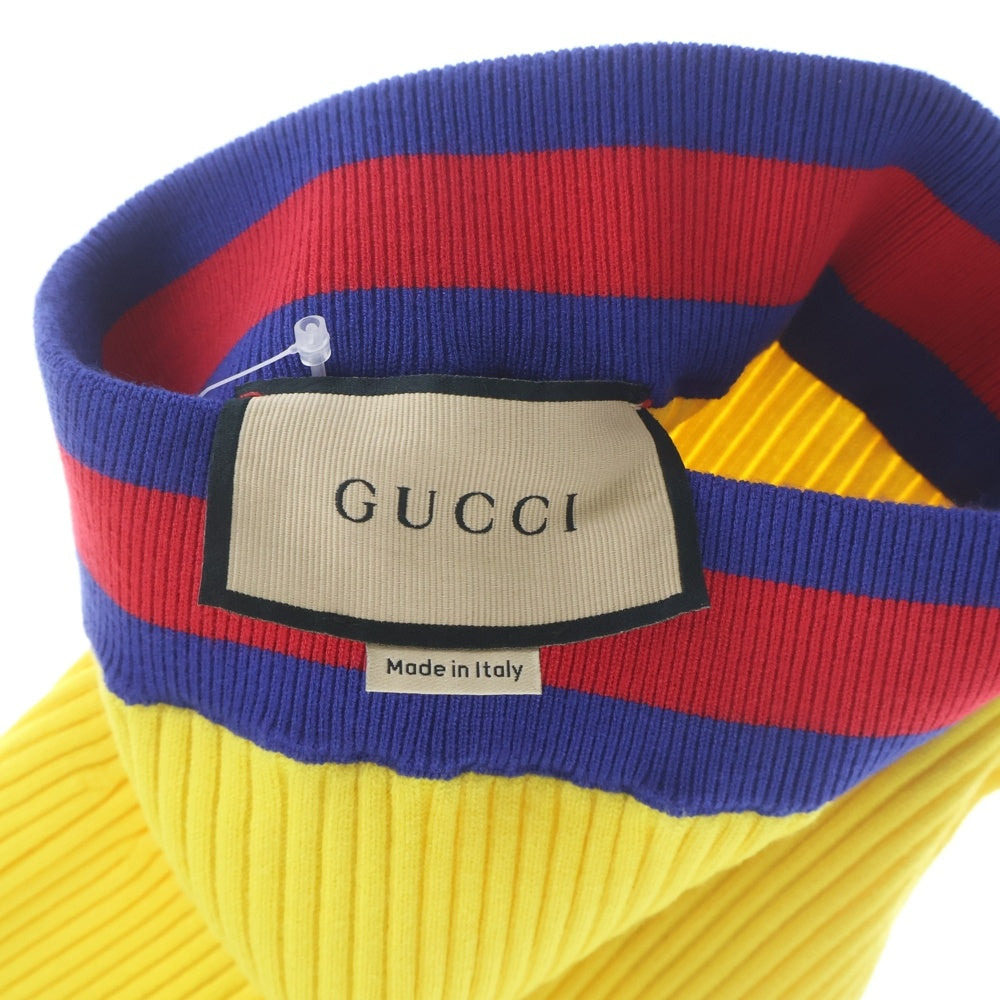 GUCCI(グッチ) ストレッチビスコース タイトパンツ ショート丈 739825 XKC71 イエロー レディース