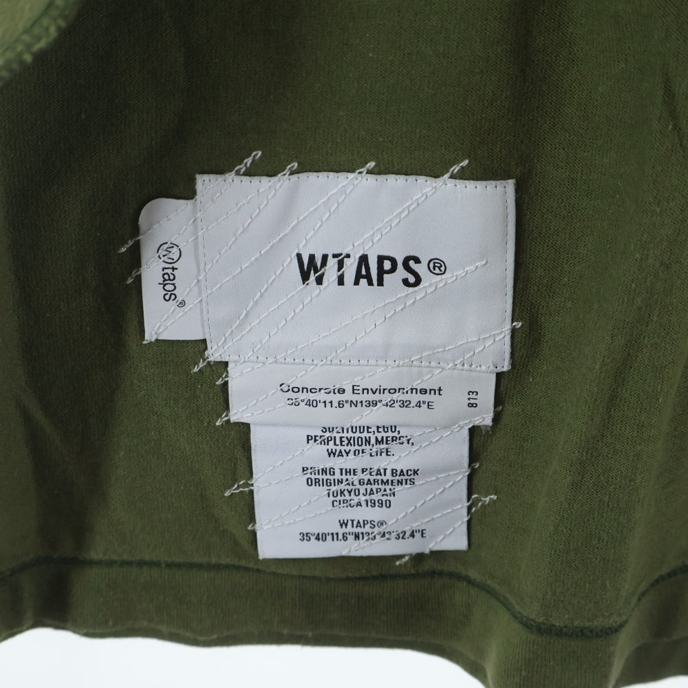WTAPS(ダブルタップス) 22SS CROSS/SS/COTTON クロスボーン インサイドアウト 221ATDT-CSM15 クルーネックTシャツ カーキ