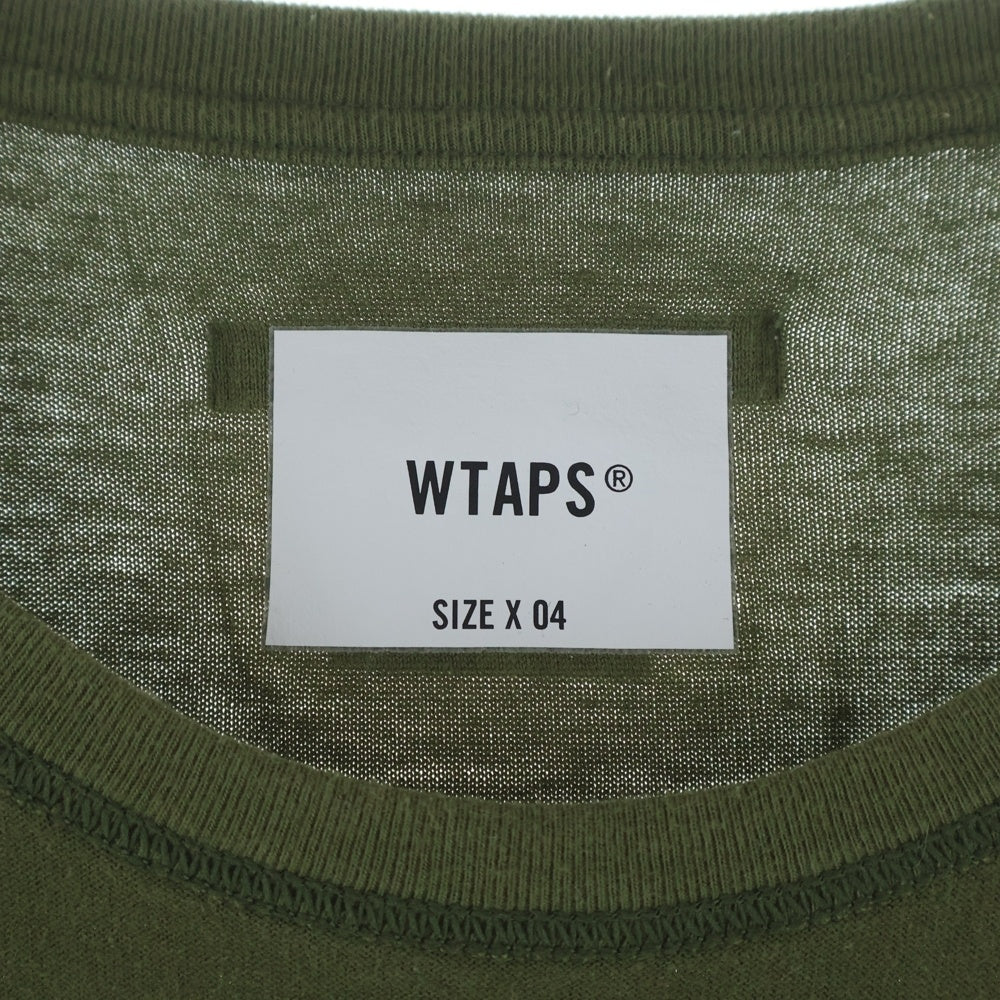 WTAPS(ダブルタップス) 22SS CROSS/SS/COTTON クロスボーン インサイドアウト 221ATDT-CSM15 クルーネックTシャツ カーキ
