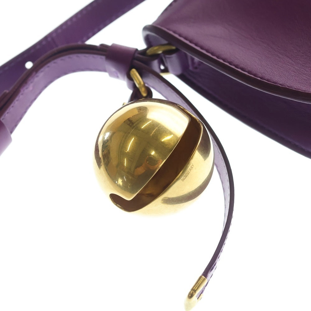 BURBERRY(バーバリー) Mini SHield Leather Sling Bag シールド スリング ミニ 鈴チャーム ワンショルダーバック パープル レディース
