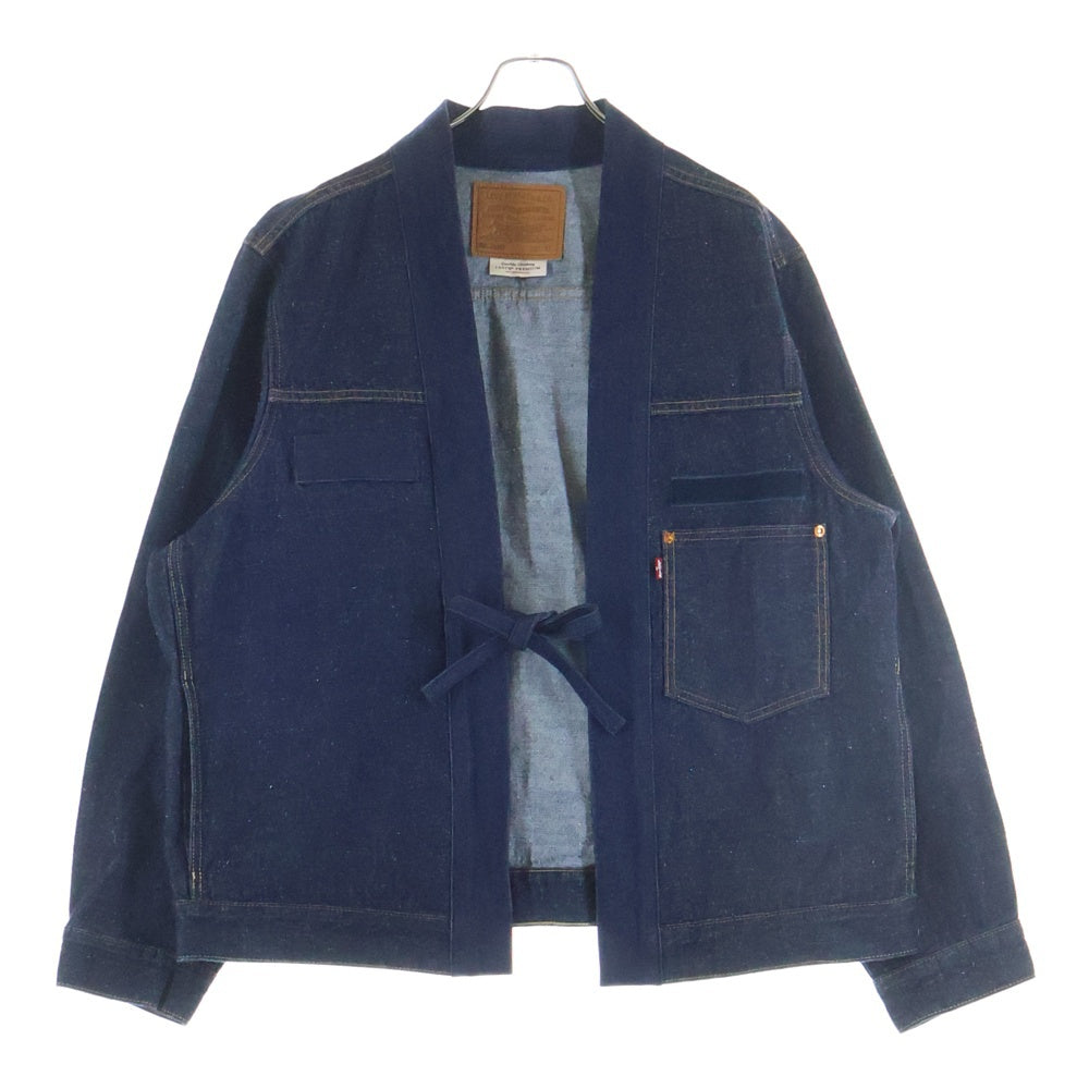 Levi's(リーバイス) 24AW TYPE I CUSTOMIZED UTILITY JACKET S/D 1st型 半纏 BIGE シンチ PC9-A3174-0002 ノーカラージャケット ネイビー