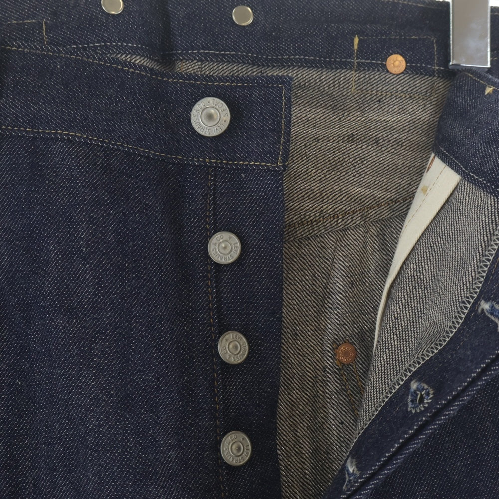 Levi's VINTAGE CLOTHING(リーバイス ビンテージ クロージング) LVC 1922 501 JEANS 1922年モデル シンチバック サスペンダーボタン 赤タブ無 赤耳 デニムパンツ ネイビー