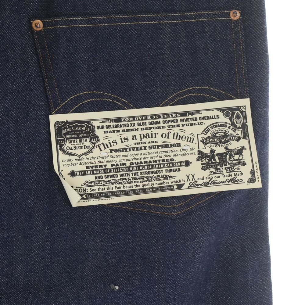 Levi's VINTAGE CLOTHING(リーバイス ビンテージ クロージング) LVC 1922 501 JEANS 1922年モデル シンチバック サスペンダーボタン 赤タブ無 赤耳 デニムパンツ ネイビー