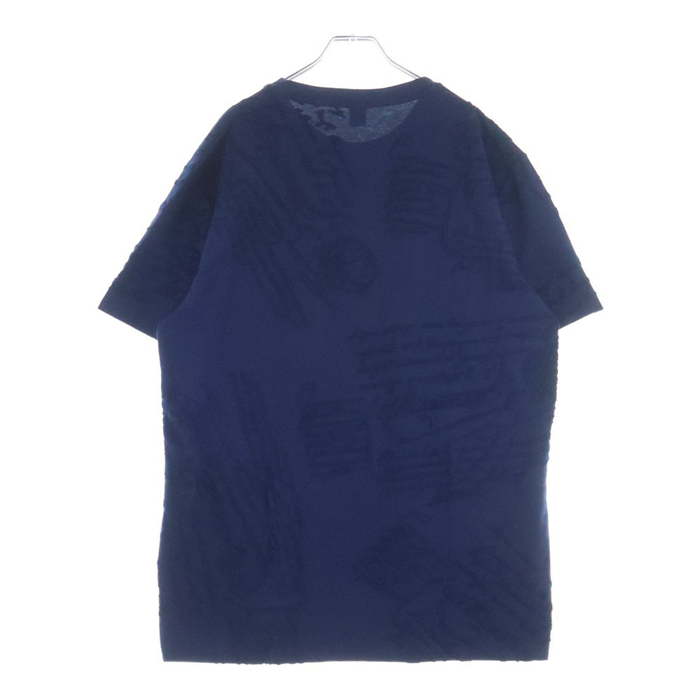 Berluti(ベルルッティ) Calligraphy Jacquard Tee カリグラフィ ジャガード クルーネックTシャツ ネイビー