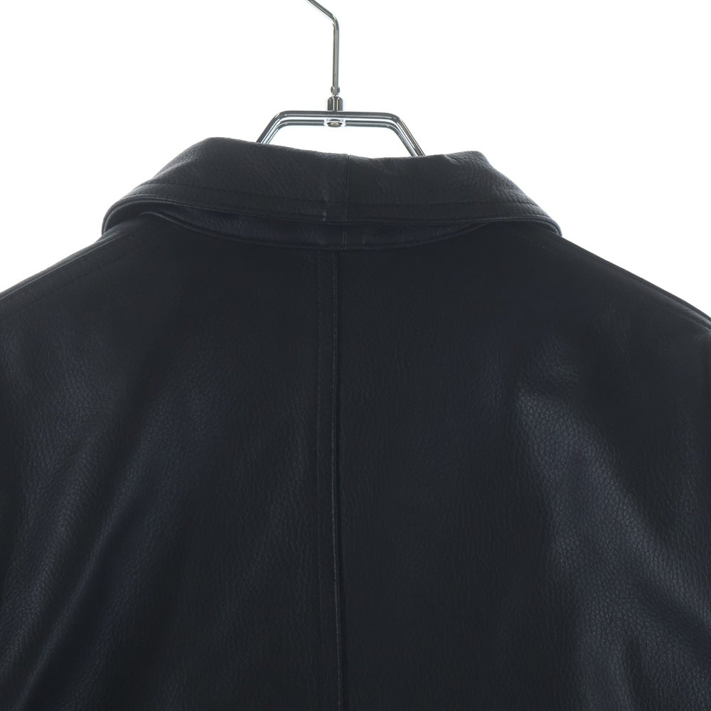 NO BRAND(ノーブランド) VETRA ×BIOTOP エンボスレザー ゴートレザー TY42-117-02/VT-A0698 レザー カバーオール ブラック