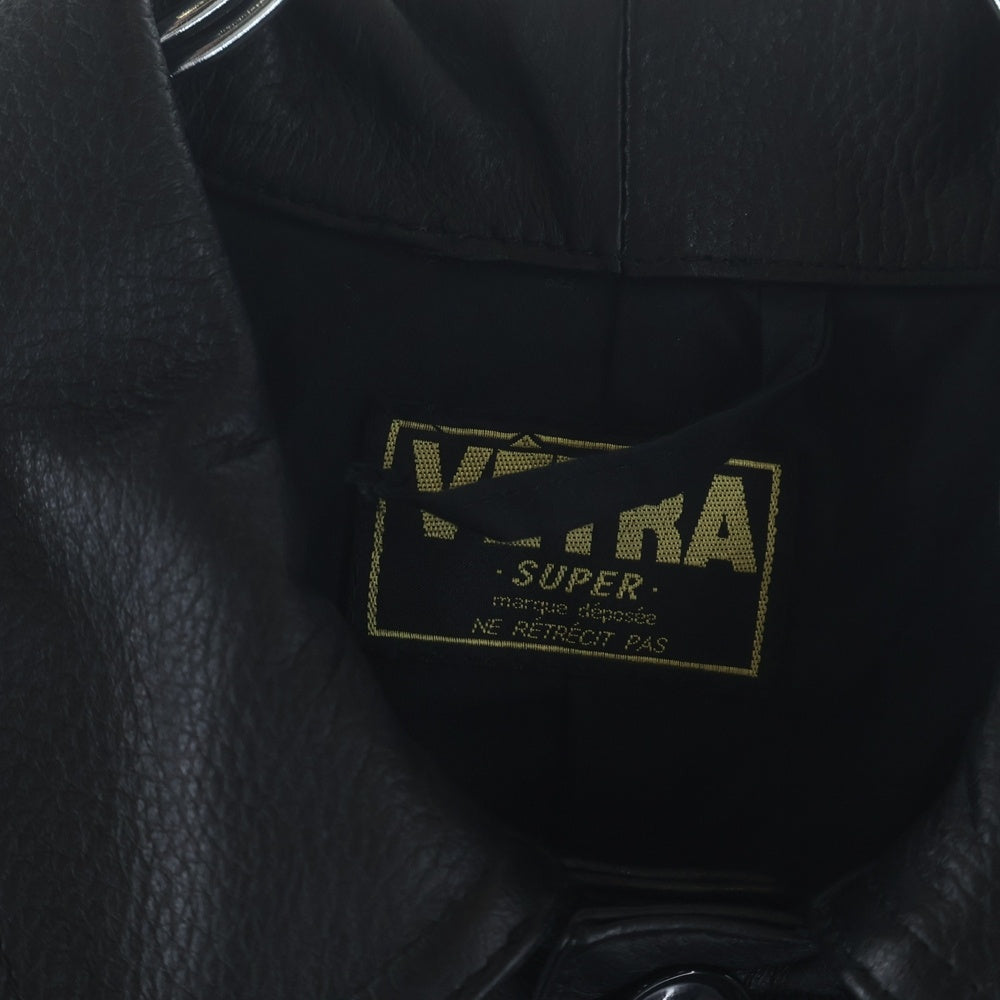 NO BRAND(ノーブランド) VETRA ×BIOTOP エンボスレザー ゴートレザー TY42-117-02/VT-A0698 レザー カバーオール ブラック