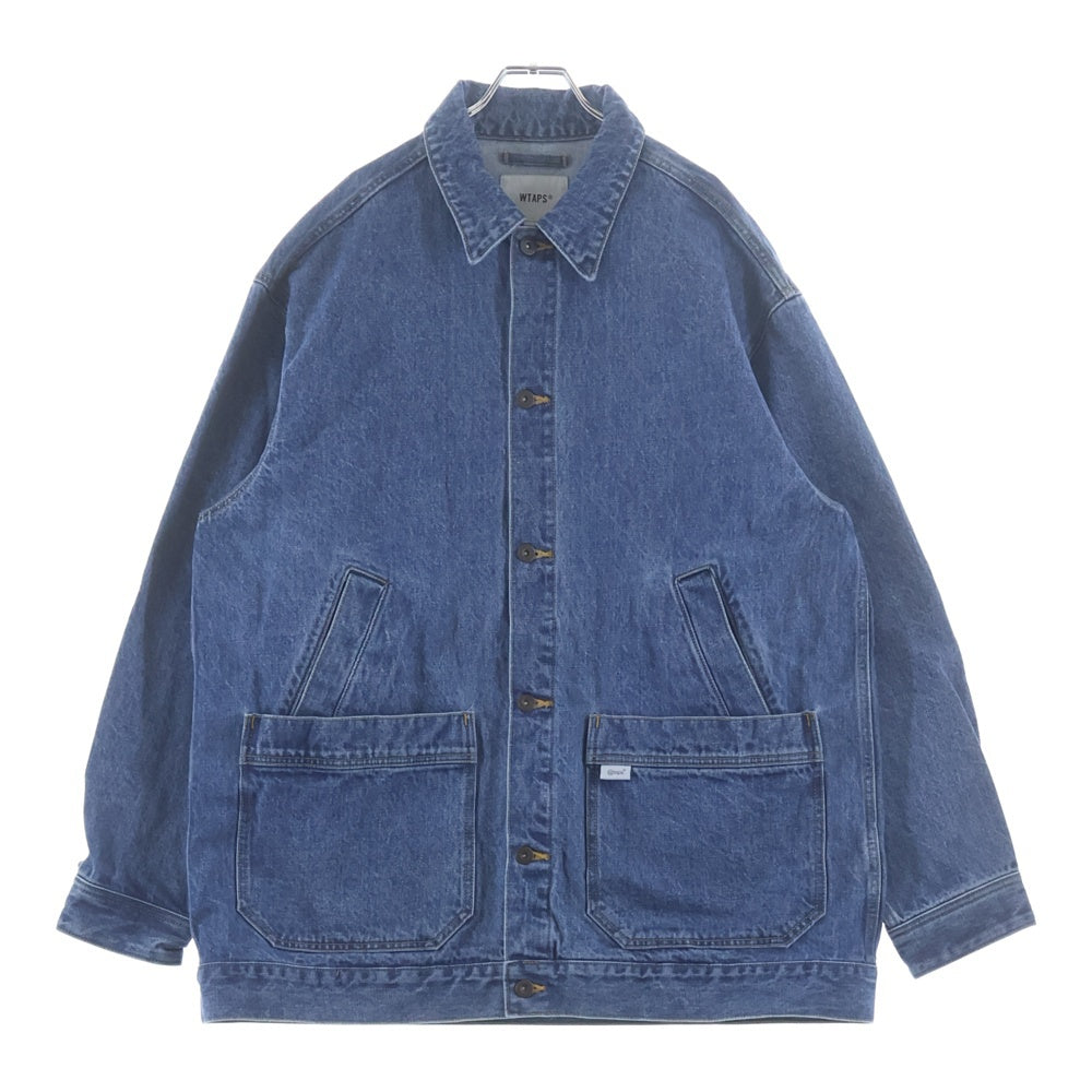 WTAPS(ダブルタップス) 23AW DADDY COTTONDENIM JACKET ストーンバイオブリーチ加工 デニムワークジャケット 232WVT-JKM04 インディゴ