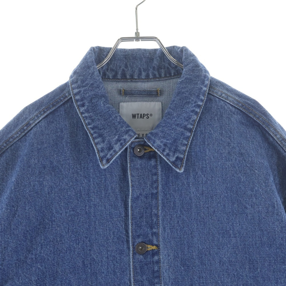 WTAPS(ダブルタップス) 23AW DADDY COTTONDENIM JACKET ストーンバイオブリーチ加工 デニムワークジャケット 232WVT-JKM04 インディゴ